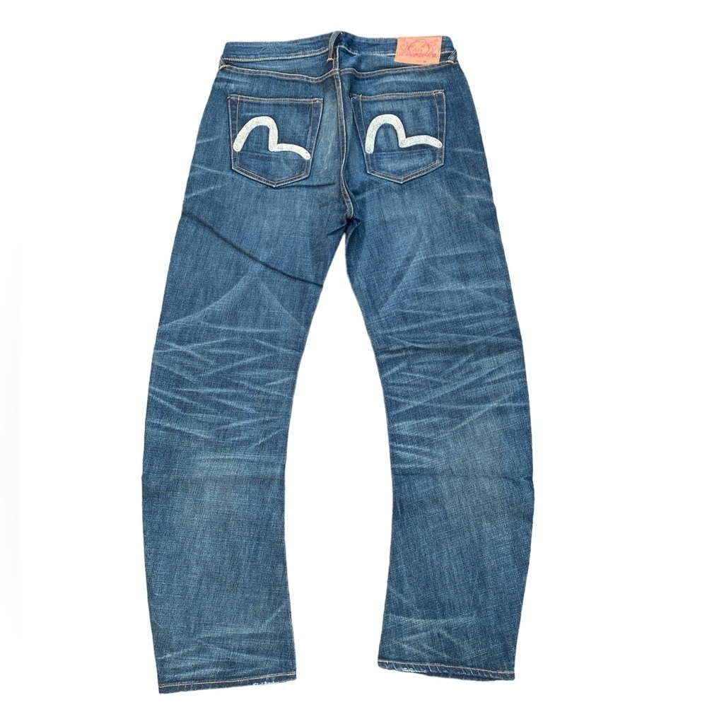RARE Vintage Curved Leg Evisu Jeans Size 36 Blue